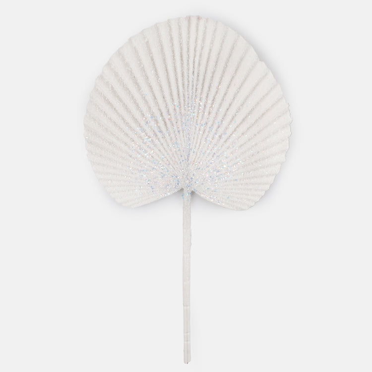 Lumen peittämä palmunlehti valkoinen - Tekokukat.fi