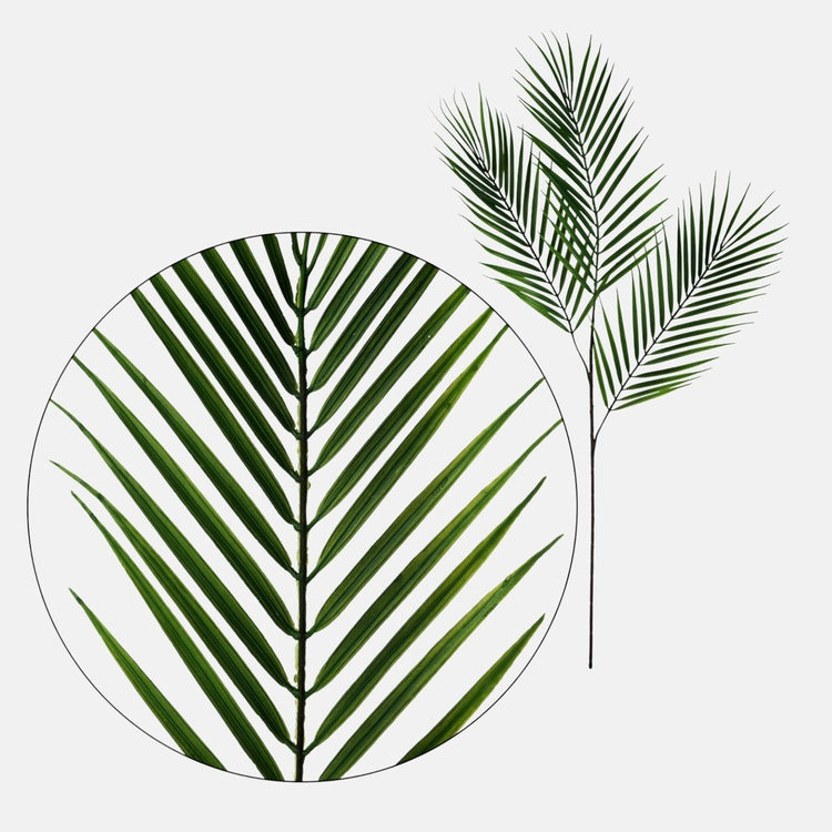 Palmunlehti x 3 Vihreä - Tekokukat.fi