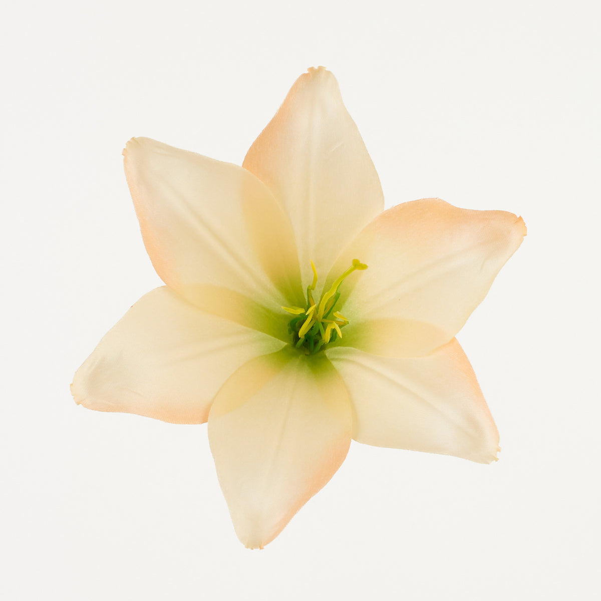 Lohenpunainen tekoliljan kukkapää, satiini, 13 cm