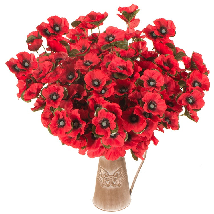 Unikko tekokukka punainen - Tekokukat.fi