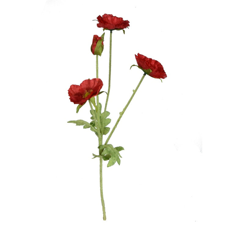 Unikko tekokukka punainen - Tekokukat.fi