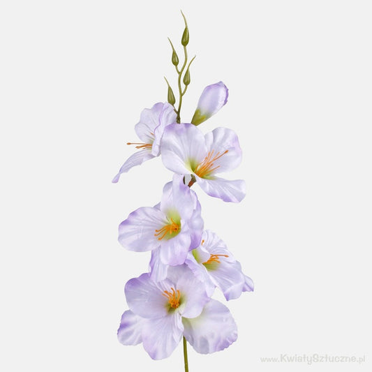 Gladiolus satiini tekokukka vaalea lila/vihreä keskusta - Tekokukat.fi