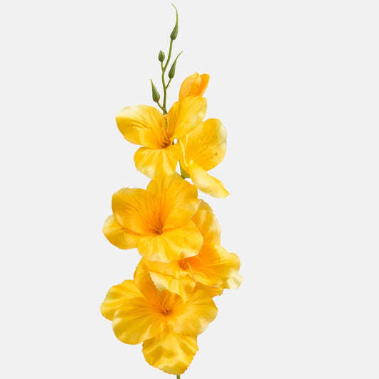 Satiinigladiolus tekokukka keltainen - Tekokukat.fi