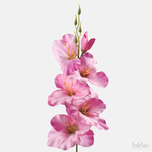 Gladiolus satiini tekokukka t.t. pink/green center - Tekokukat.fi