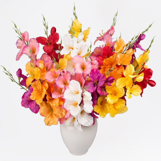 Gladiolus satiini tekokukka satunnainen väri 2 - Tekokukat.fi