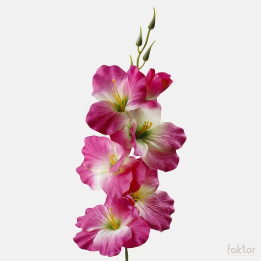 Gladiolus satiini tekokukka burgundy/cream/green center - Tekokukat.fi