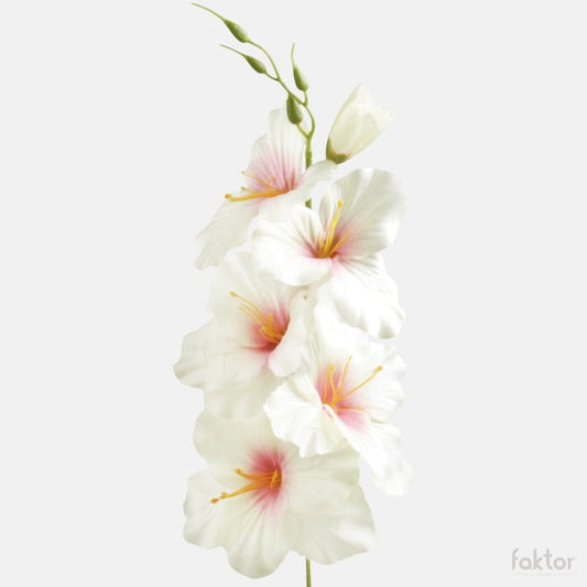Gladiolus satiini tekokukka kerma/vaaleanpunainen - Tekokukat.fi