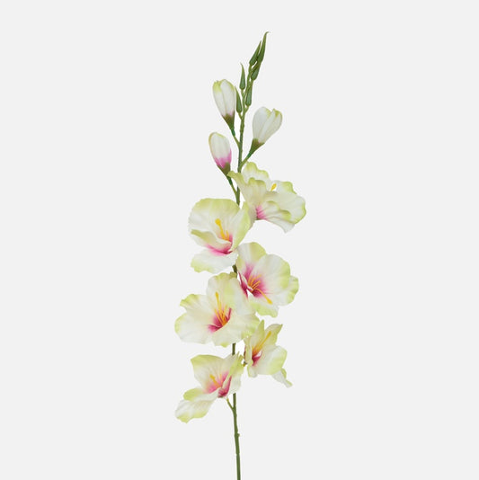 Gladiolus Lt. Vihreä/kerma/violetti - Tekokukat.fi