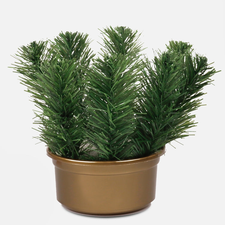 Kukkaruukku sementtitäytteellä Kulta - Tekokukat.fi