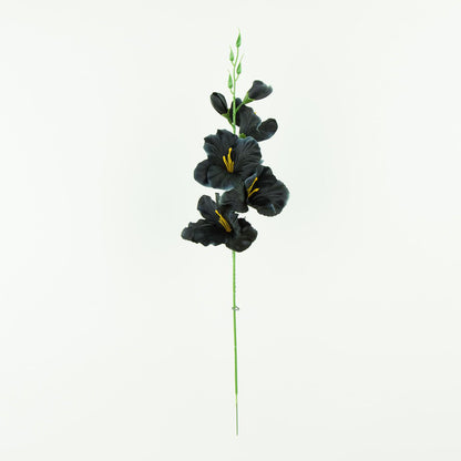 Musta/valkoinen gladiolus – tekokukka, satiini, 12 kpl