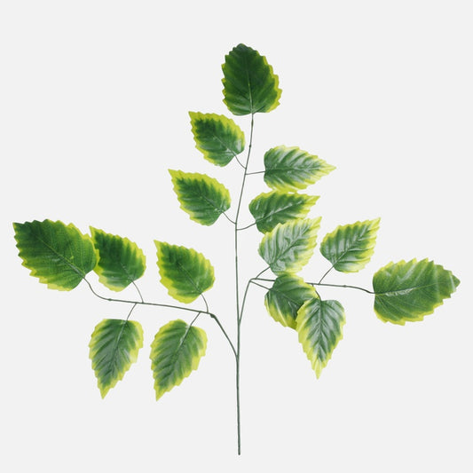 Leppän oksa 3 x 5 Vihreä/Lt. Vihreä reuna - Tekokukat.fi