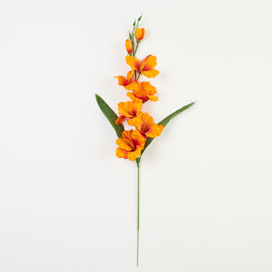 Oranssi/keltainen gladiolus – tekokukka, satiini