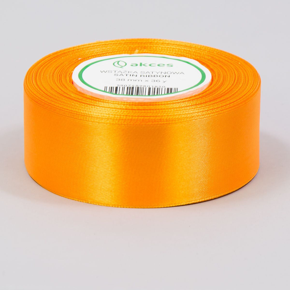 Oranssi koristenauha, satiini, 38 mm