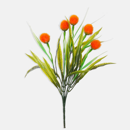 Oranssi tekokukkakimppu, 34 cm