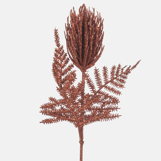 Ohdake glitterillä Ruskea - Tekokukat.fi