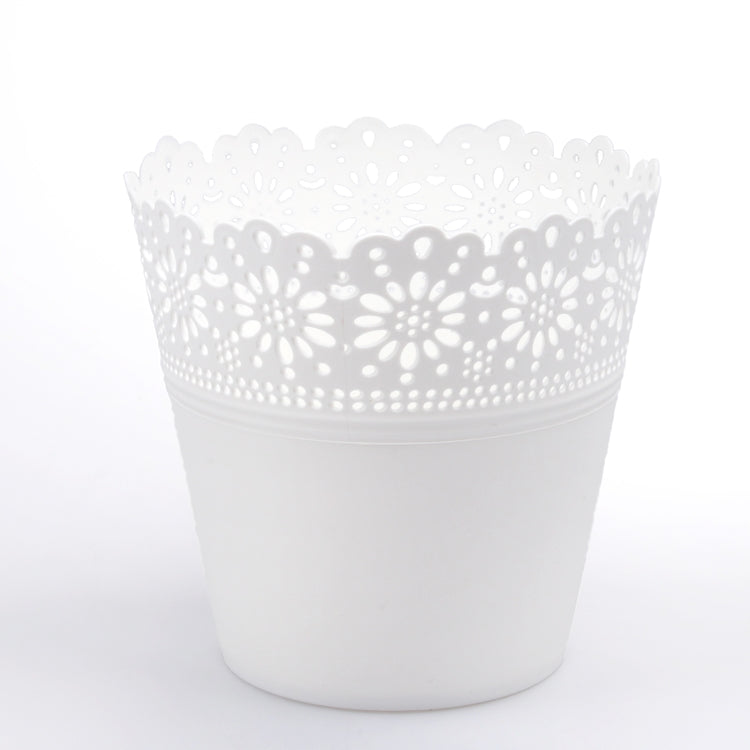 Pieni Karina ruukun kansi Valkoinen - Tekokukat.fi