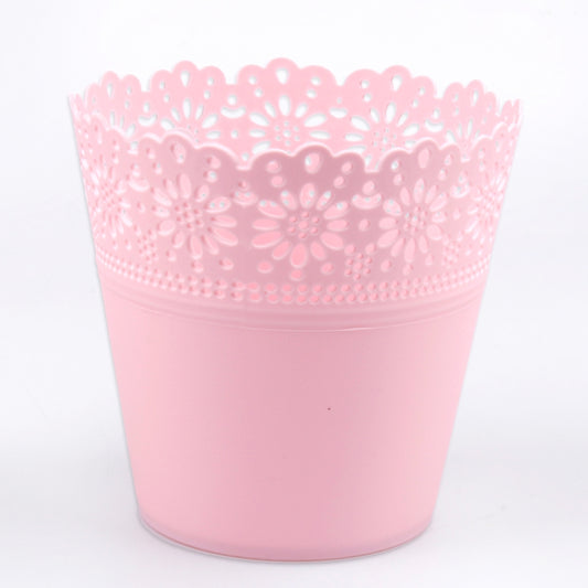 Pieni Karina ruukun kansi Vaaleanpunainen - Tekokukat.fi