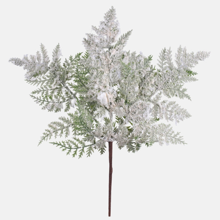 Lumen peittämä saniainen glitterillä himmeä vihreä - Tekokukat.fi