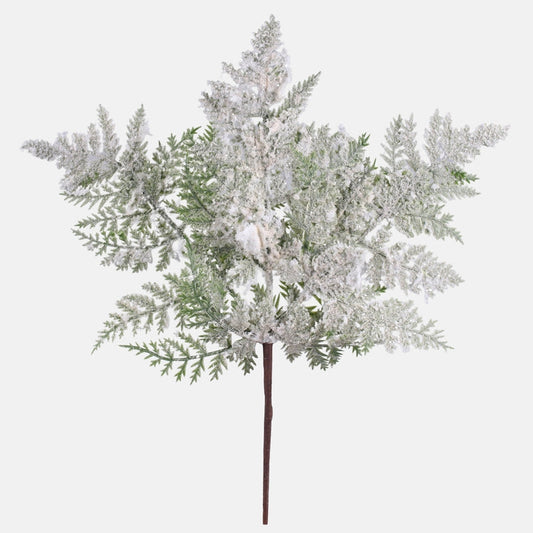 Lumen peittämä saniainen glitterillä himmeä vihreä - Tekokukat.fi