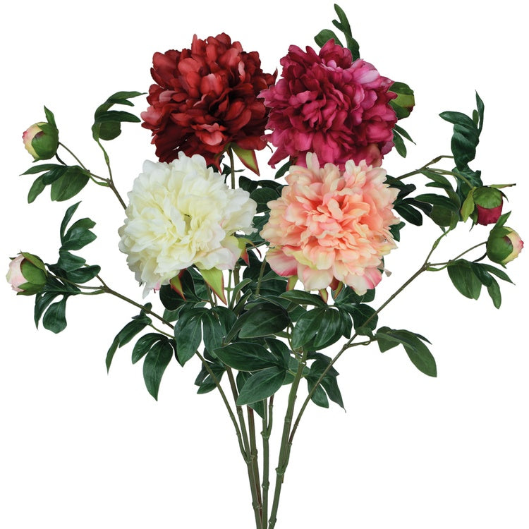 Pioni tekokukka satunnainen väri - Tekokukat.fi