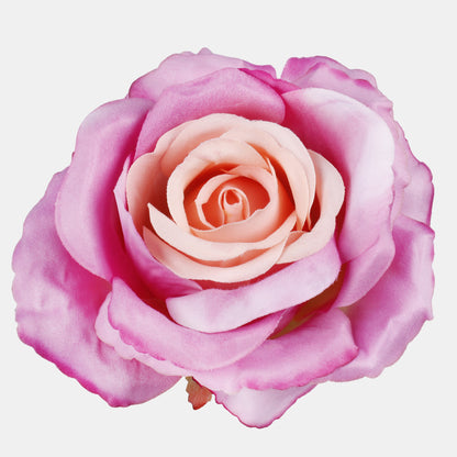 Persikka/malva tekoruusun kukkapää, 12 cm