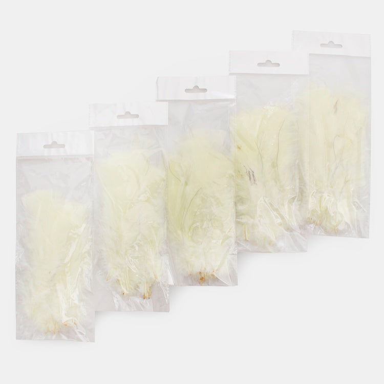 Höyhenet langalla (1 pakkaus x 5 pussia) Luutnantti Keltainen - Tekokukat.fi