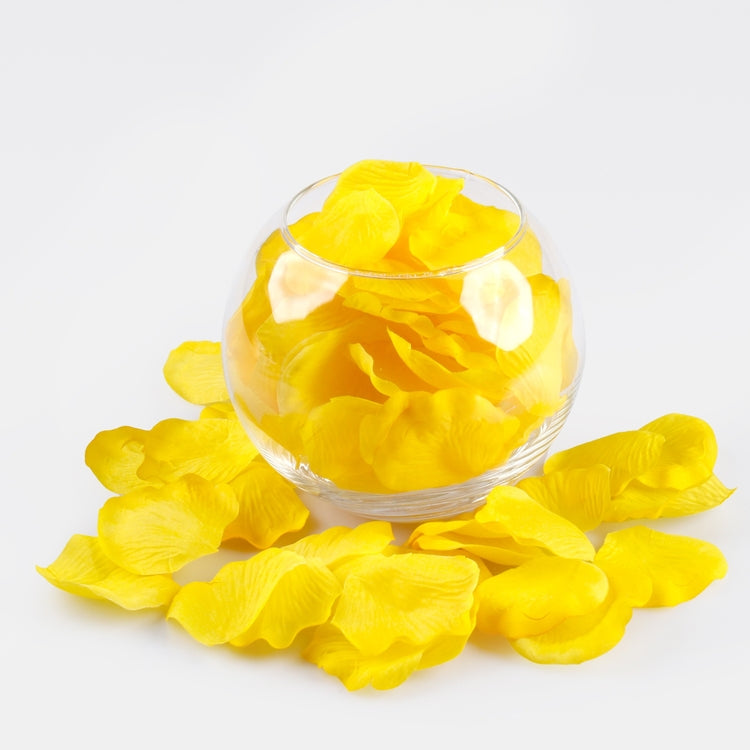 Ruusun terälehtiä x 100 kpl Keltainen - Tekokukat.fi