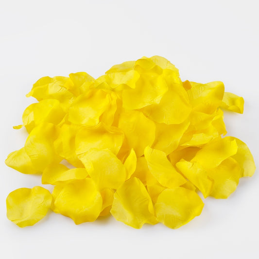 Ruusun terälehtiä x 100 kpl Keltainen - Tekokukat.fi