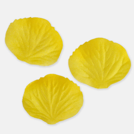 Ruusun terälehtiä x 80 kpl Keltainen - Tekokukat.fi