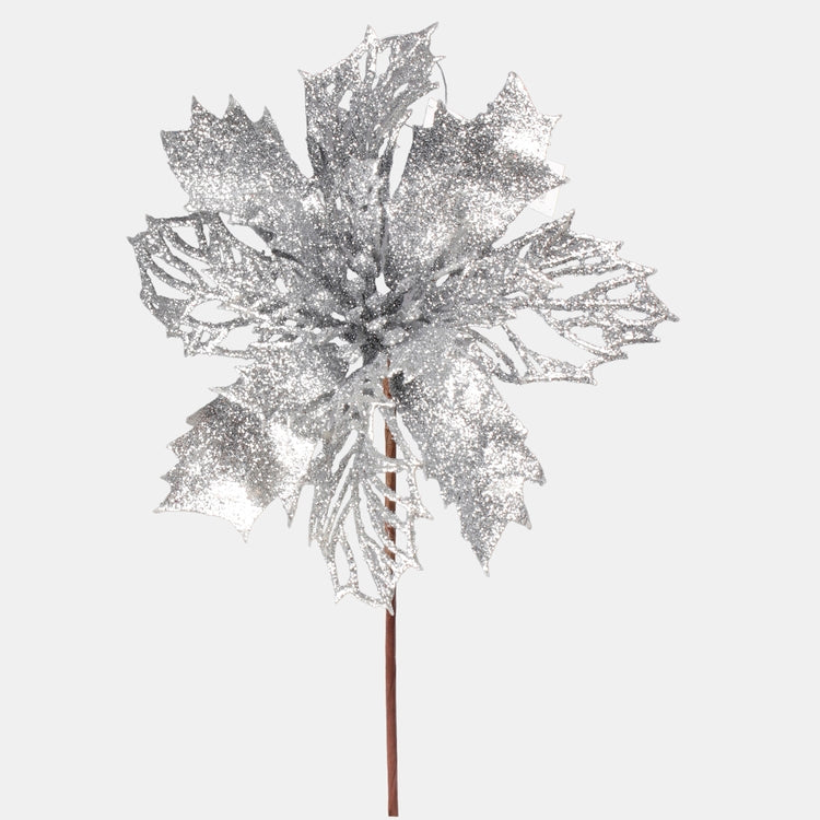 Kimaltava joulutähti huipulla Hopea - Tekokukat.fi