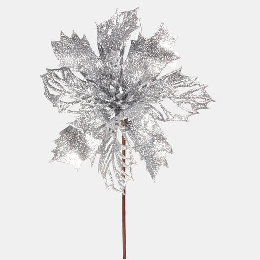 Kimaltava joulutähti huipulla Hopea - Tekokukat.fi