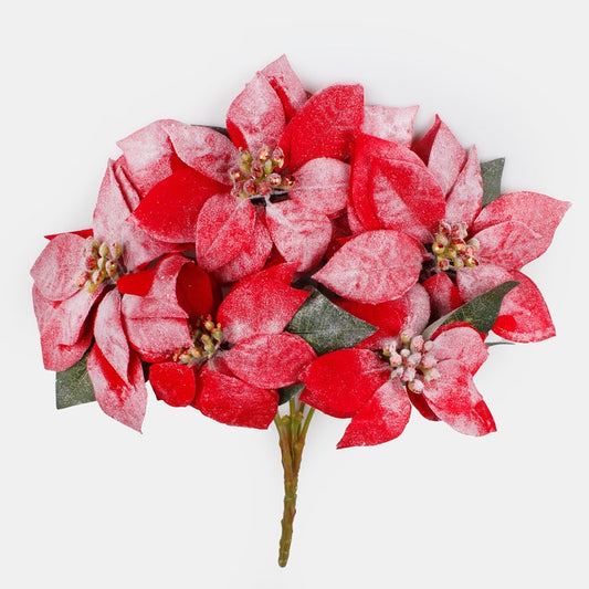 Himmeä joulutähti kimppu x 5 tekokukkakimppu punainen - Tekokukat.fi