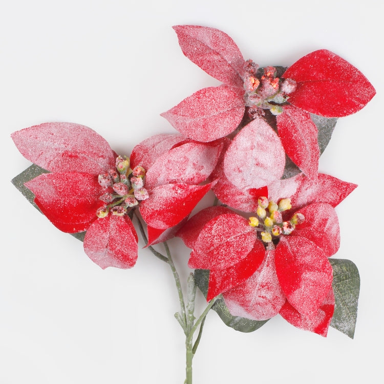 Lumen peittämä samettitähti x 3 tekokukka punainen - Tekokukat.fi