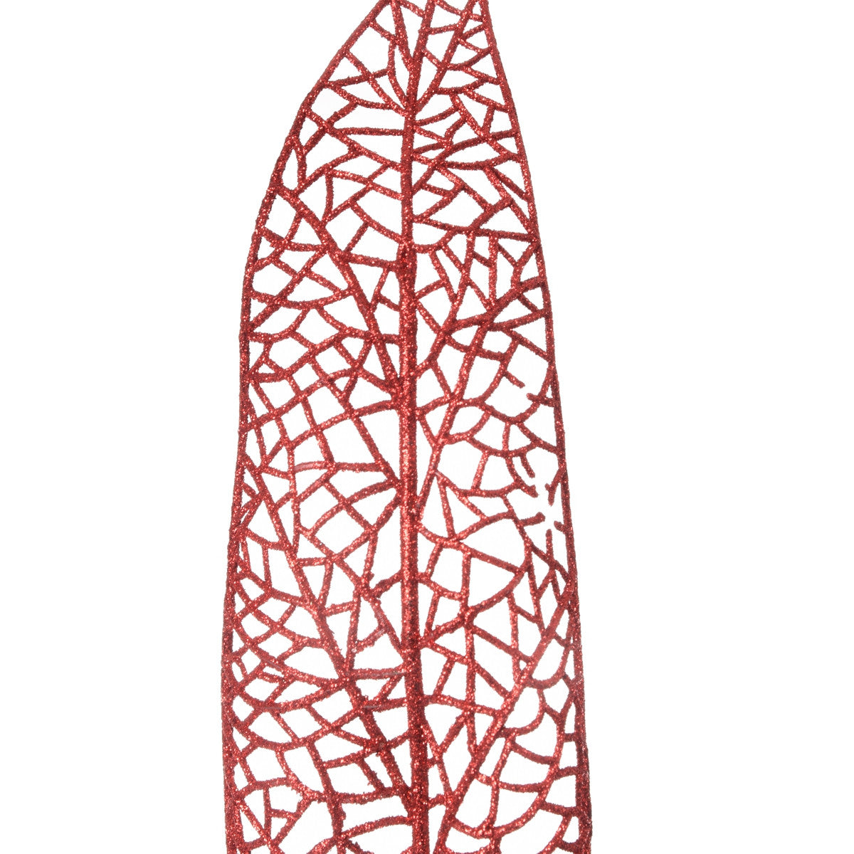 Punainen joulukoriste, kimalle, 54 cm