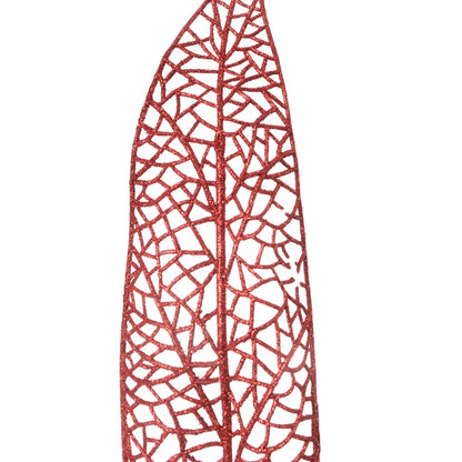 Punainen joulukoriste, kimalle, 54 cm