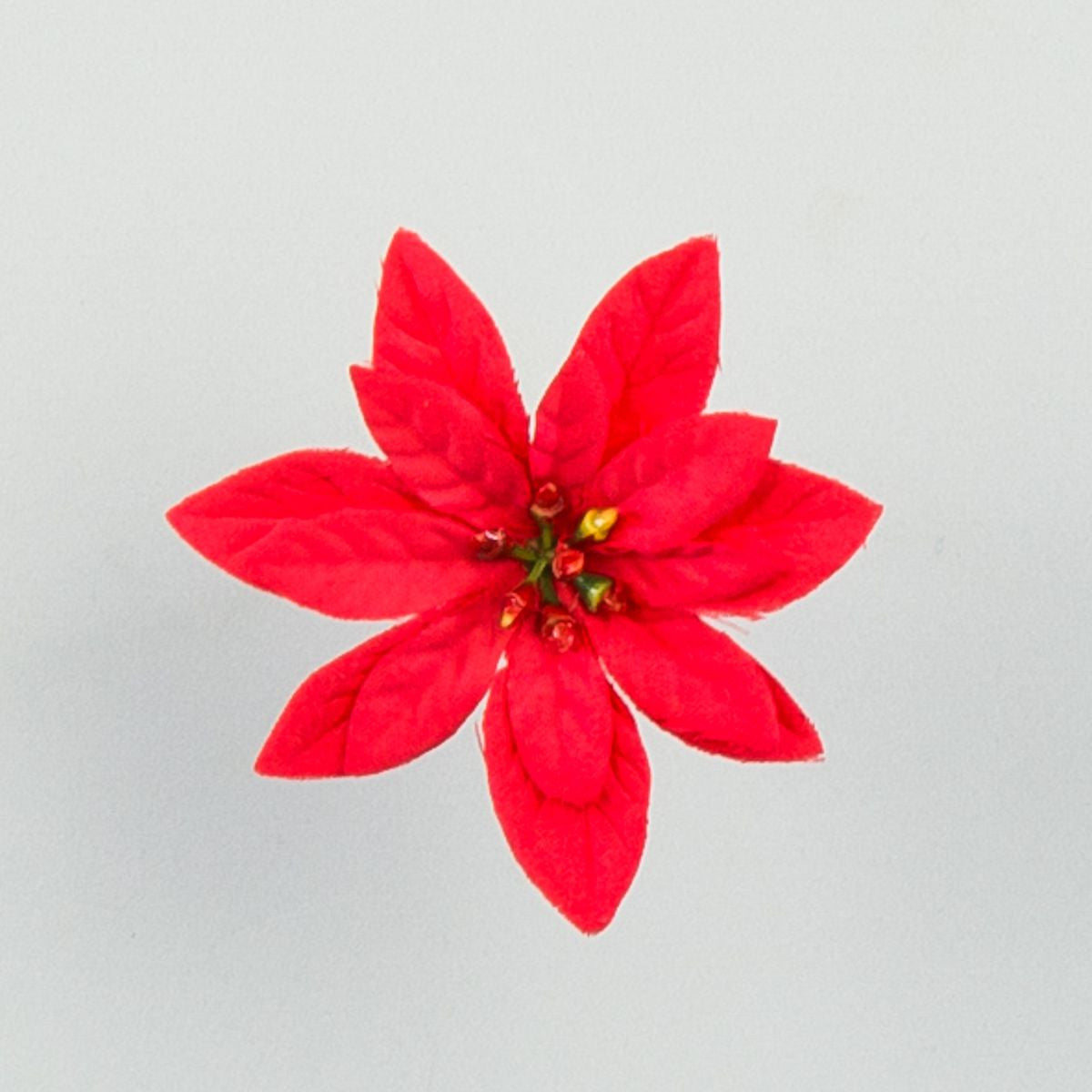 Punainen joulutähti – tekokukkapää, 8.5 cm