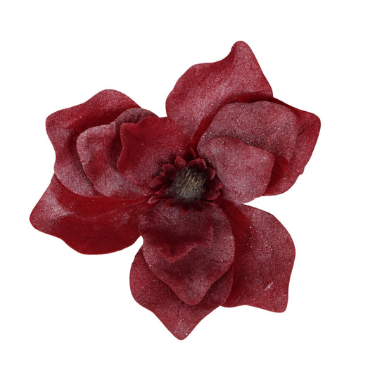 Punainen magnolia – tekokukkapää, 20 cm