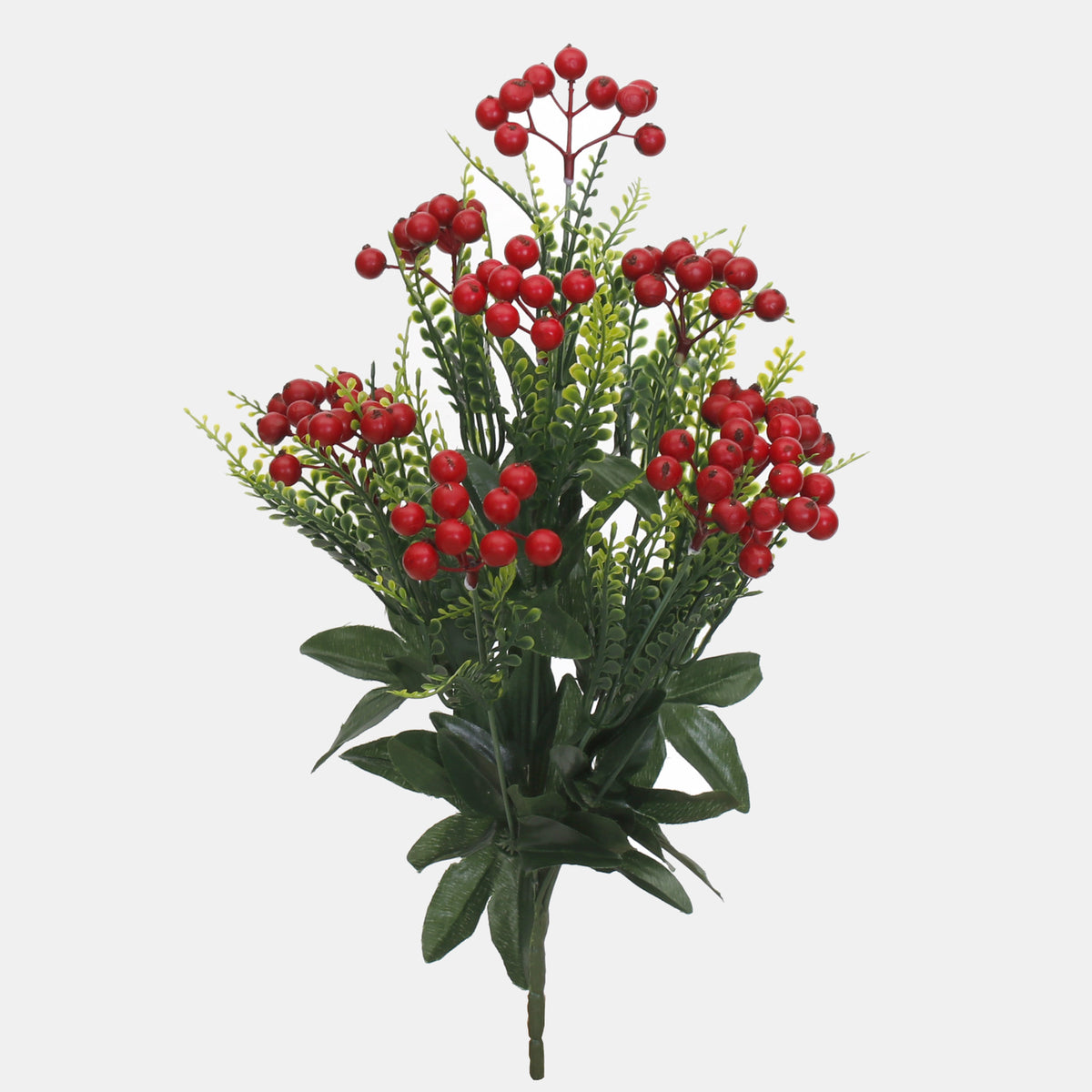 Punainen tekokukkakimppu, 41 cm