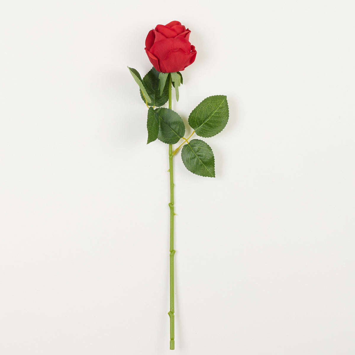 Punainen tekoruusun kukkavarsi, 45 cm