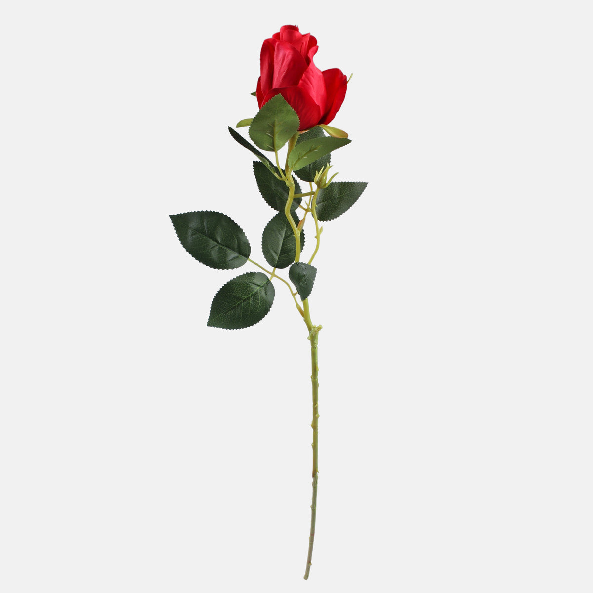 Punainen tekoruusun kukkavarsi, 66 cm