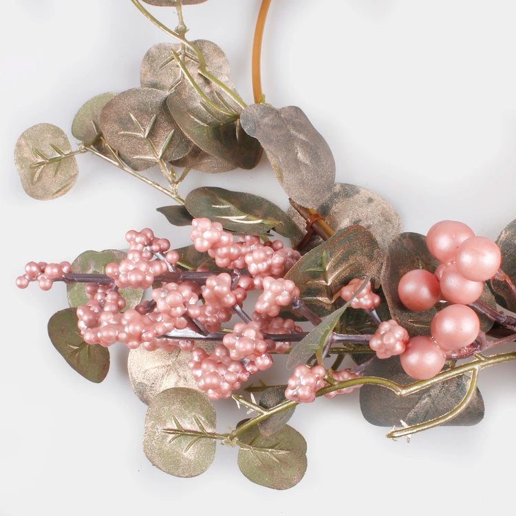 Kranssi marjoilla ja eukalypuksella 25cm - Tekokukat.fi