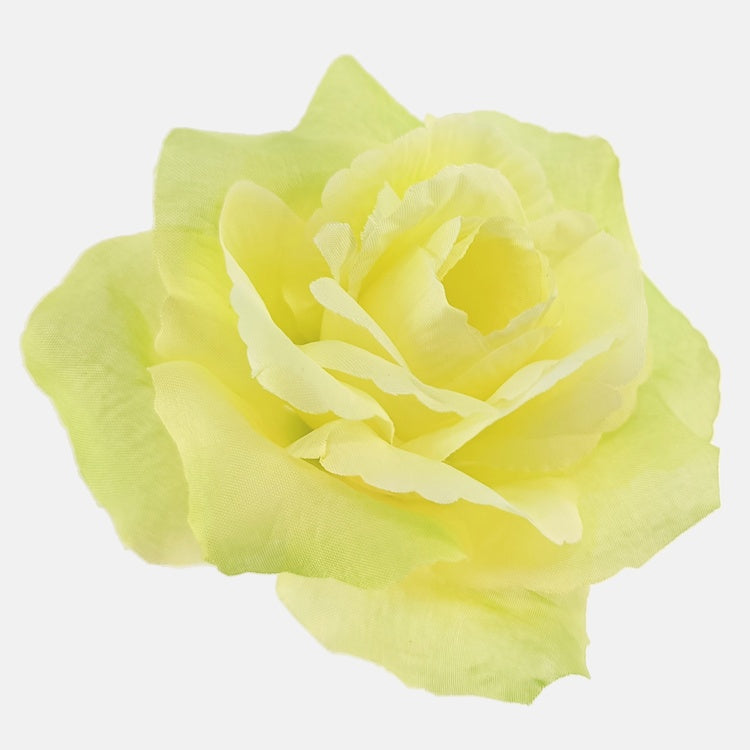 Ranskalainen ruusu Keltainen/Lt. Vihreä reuna - Tekokukat.fi