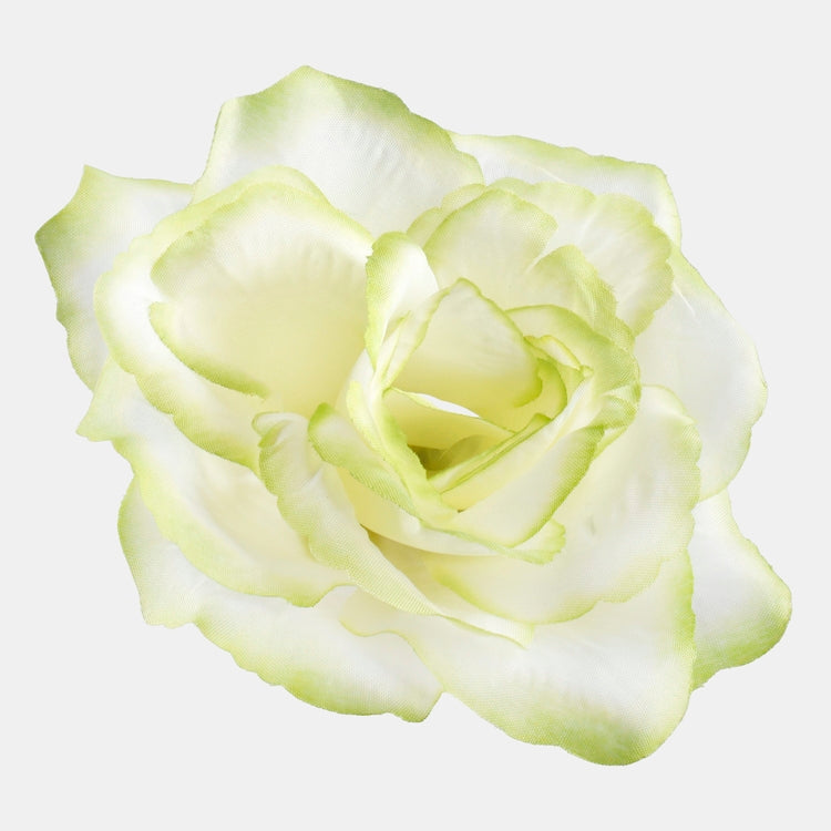 Ranskalainen ruusu Kermanvärinen/vihreä reuna - Tekokukat.fi