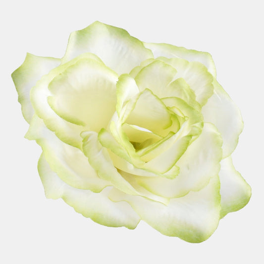 Ranskalainen ruusu Kermanvärinen/vihreä reuna - Tekokukat.fi