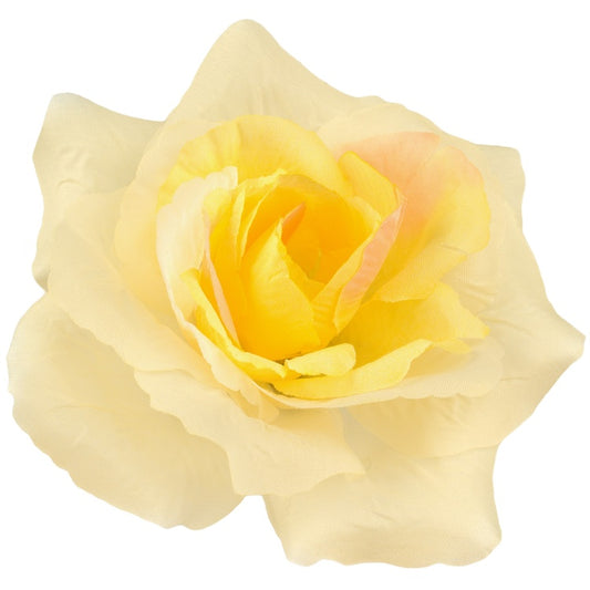 Ranskalainen ruusu Lt. Yellow/Peach Center - Tekokukat.fi