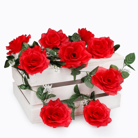 Ruusu - seppele Puhdas punainen - Tekokukat.fi