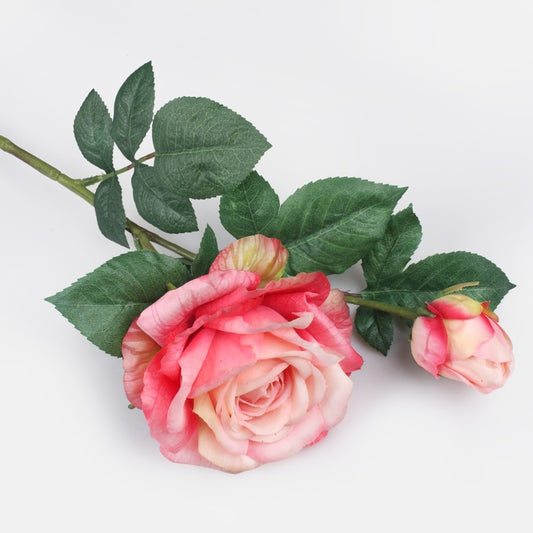 Kuminen ruusu Vaaleanpunainen - Tekokukat.fi