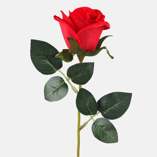 Velvet ruusunppu tekokukka puhdas punainen - Tekokukat.fi