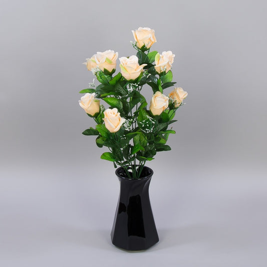 Ruusu silmukimppu x 9 Luutnantti Peach - Tekokukat.fi