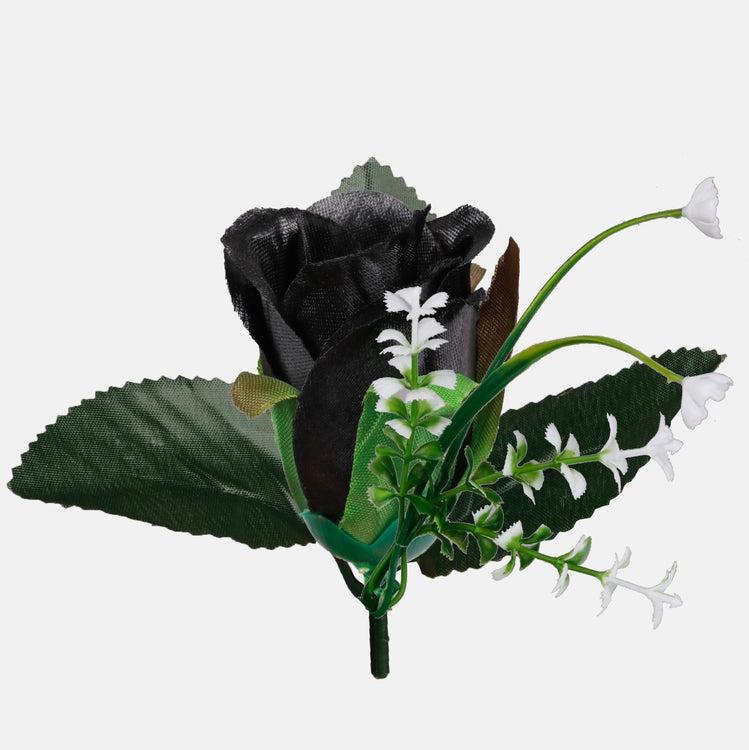 Ruusunuppu kipsin kanssa Musta - Tekokukat.fi